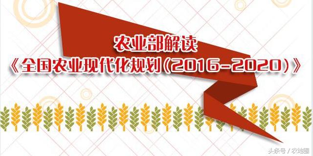 农业部解读：全国农业现代化规划（2016-2020）