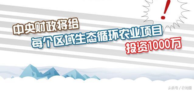 中央财政将给每个地区的生态循环农业项目投资1000万！