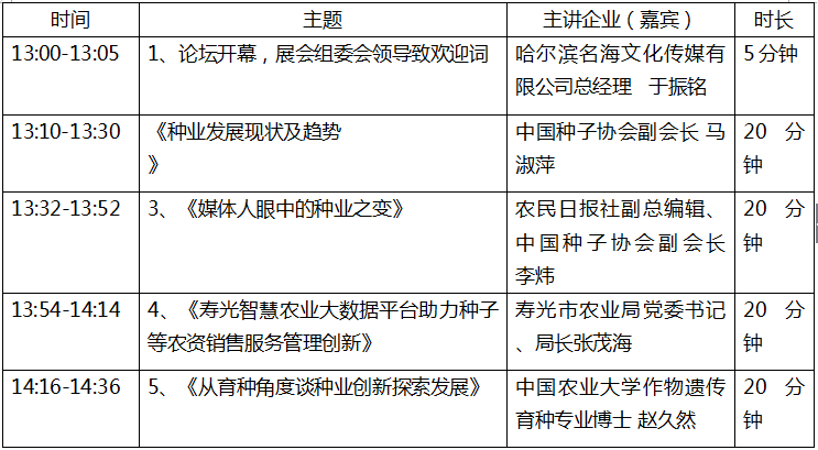 新思路·新管理·新模式·新技术 2017中国种业创新发展高峰论坛