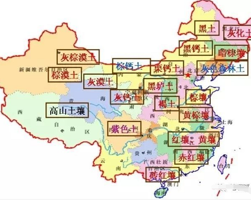 中国主要土壤类型，看看你家属于哪一种！