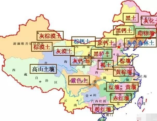 中国主要土壤类型，看看你家属于哪一种！